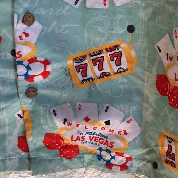 UZZI amphibious gear Welcome to Las Vegas button down shirt mens S - Picture 6 of 8